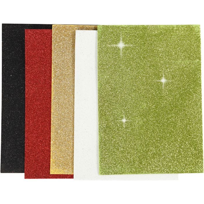 Hojas de goma EVA, A5, hoja 148x210 mm, grosor 2 mm, 5 hoja/ 1 paquete