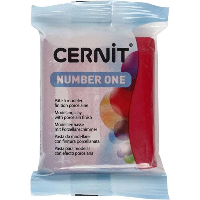 Cernit, rojo carmín (420), 56 gr/ 1 paquete
