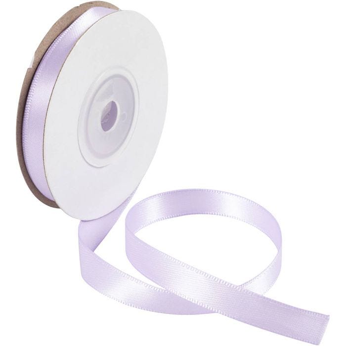 Cinta de satén, A: 10 mm, lila claro, 10 m/ 1 rollo