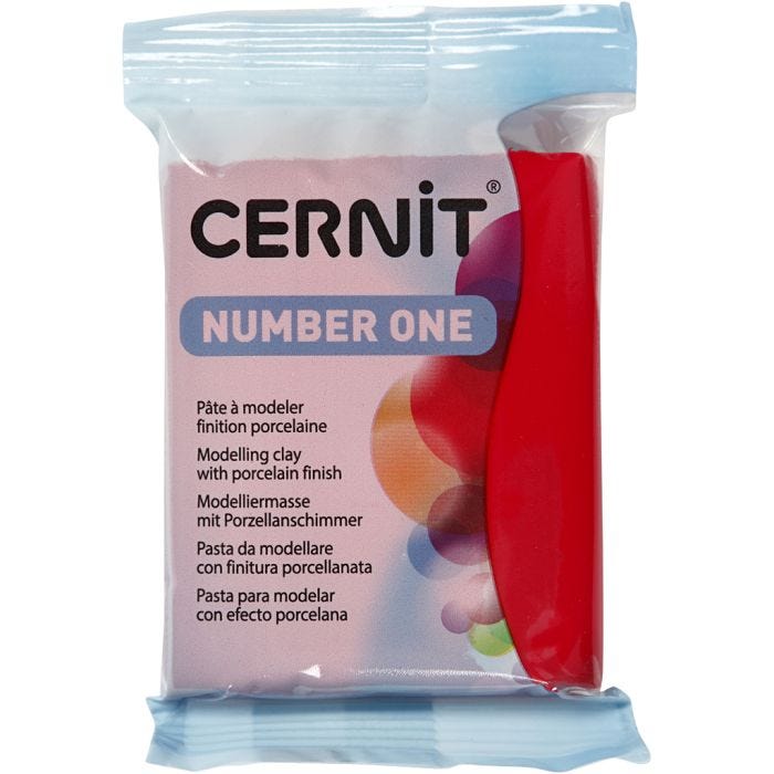 Cernit, rojo navideño (463), 56 gr/ 1 paquete