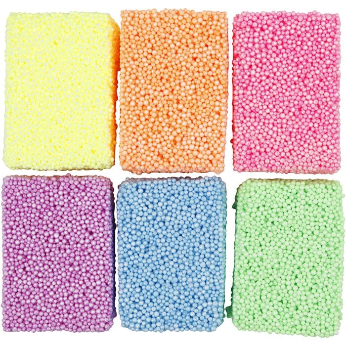 Soft Foam, colores neón, 6x10 gr/ 1 paquete