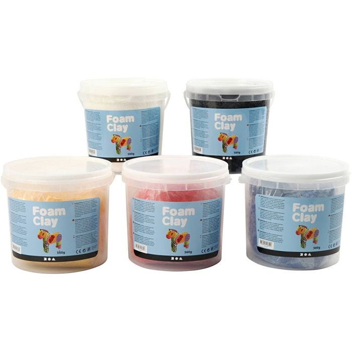 Foam Clay®, colores primario, 5x560 gr/ 1 paquete