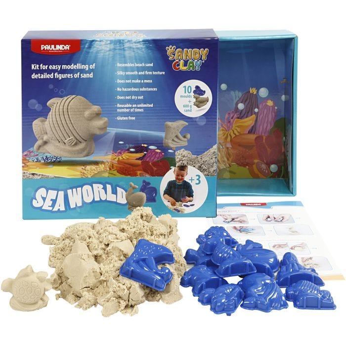Sandy Clay®, vida marina , natural, 1 set