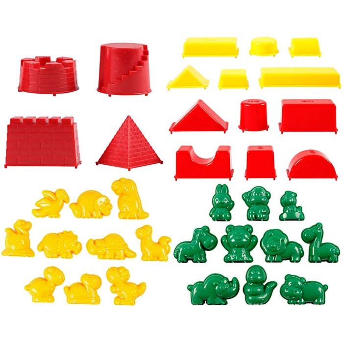 Moldes para arena, medidas 3,5-9,5 cm, 36 ud/ 1 paquete