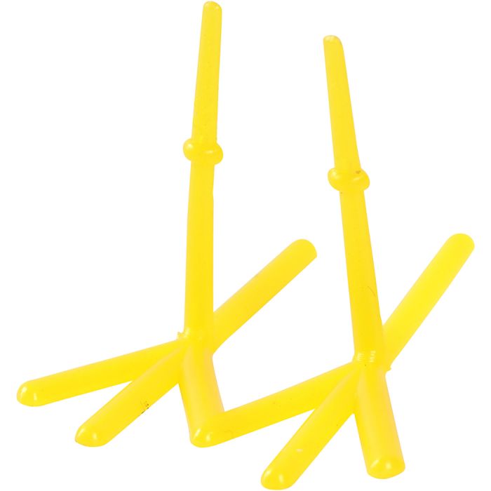Pies de gallina, A: 28 mm, L. 37 mm, amarillo, 50 ud/ 1 paquete