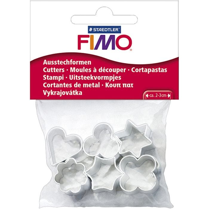 Cortadores con formas FIMO, 6 ud/ 1 paquete