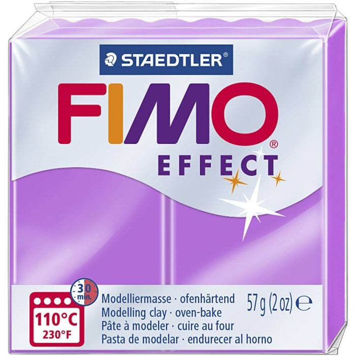 FIMO effect, violeta neón, 57 gr/ 1 paquete