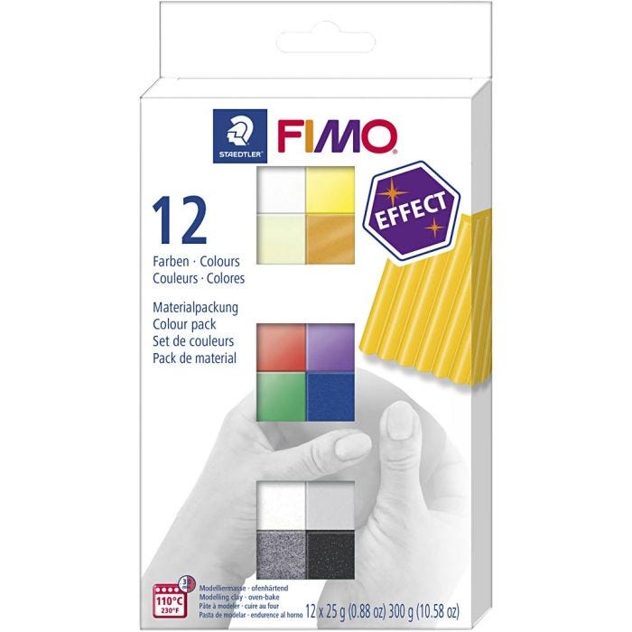 FIMO effect, surtido de colores, 12x25 gr/ 1 paquete