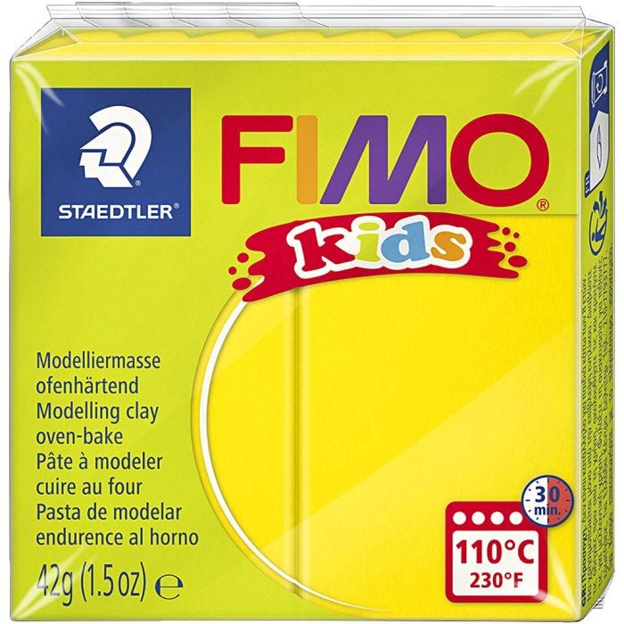 Pasta de modelar FIMO® Kids , amarillo, 42 gr/ 1 paquete