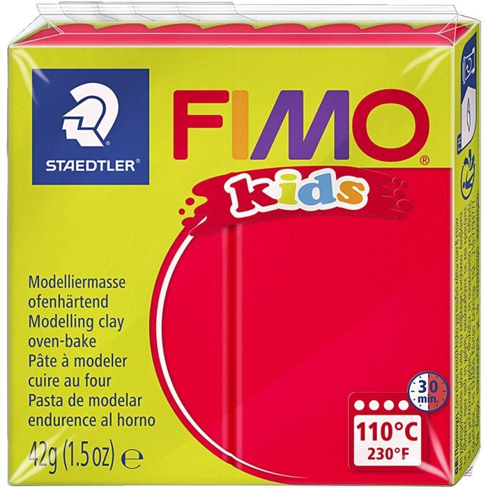 Pasta de Modelar FIMO® Kids, rojo, 42 gr/ 1 paquete
