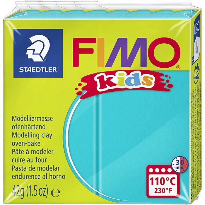 Pasta de Modelar FIMO® Kids, turquesa, 42 gr/ 1 paquete