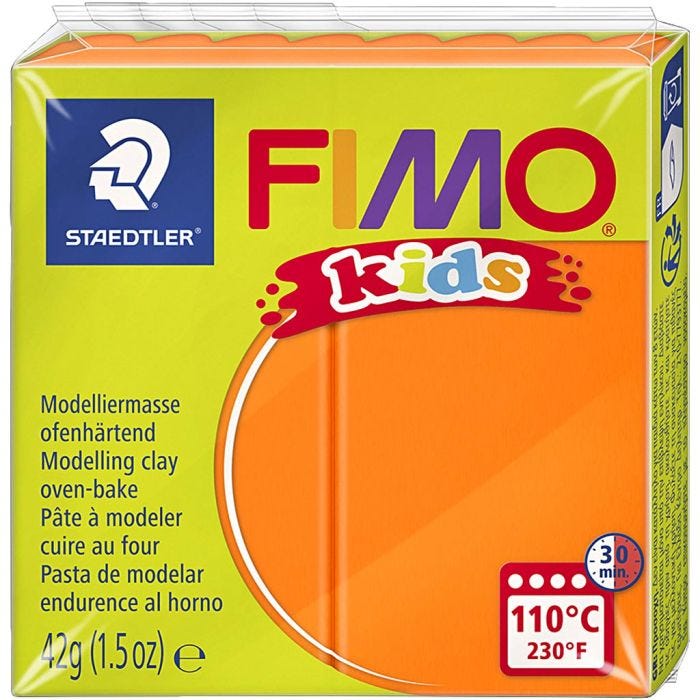 Pasta de Modelar FIMO® Kids, naranja, 42 gr/ 1 paquete