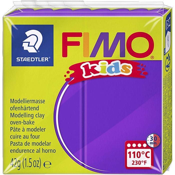 Pasta de Modelar FIMO® Kids, morado, 42 gr/ 1 paquete