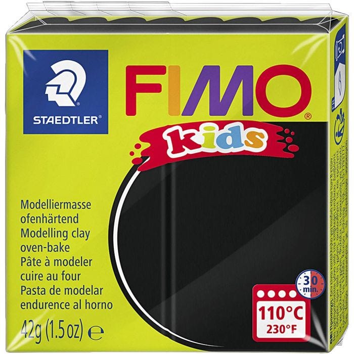Pasta de Modelar FIMO® Kids, negro, 42 gr/ 1 paquete