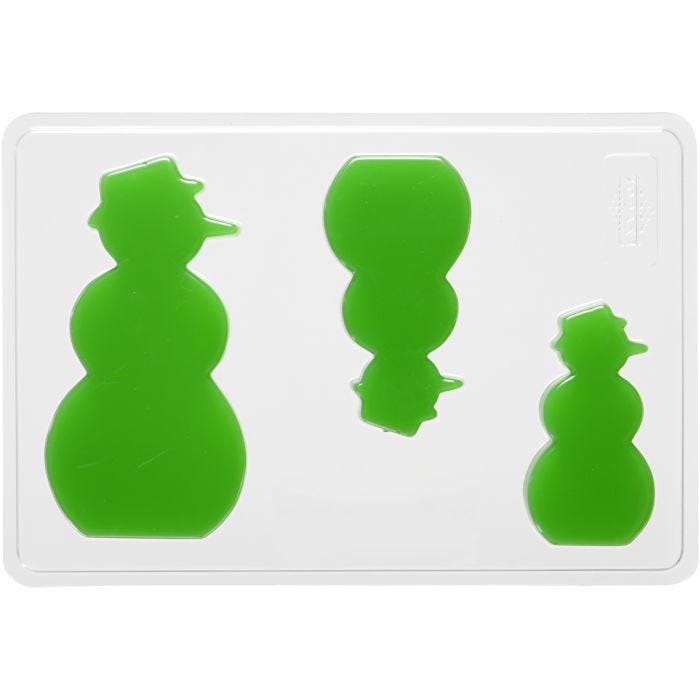 Molde decorativo , muñeco de nieve, 6+8+10 cm, 9 mm, 14,9x22 cm, 1 ud