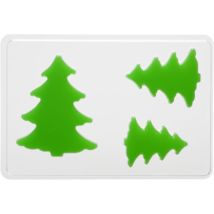 Molde decorativo , arbol de navidad, 6+8+10 cm, 9 mm, 14,9x22 cm, 1 ud