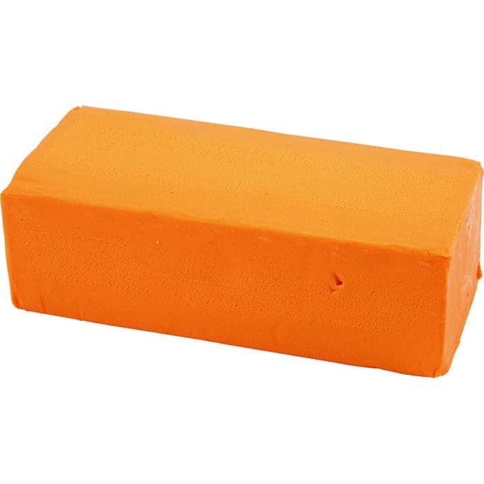 Pasta de Modelar, medidas 13x6x4 cm, naranja neón, 500 gr/ 1 paquete
