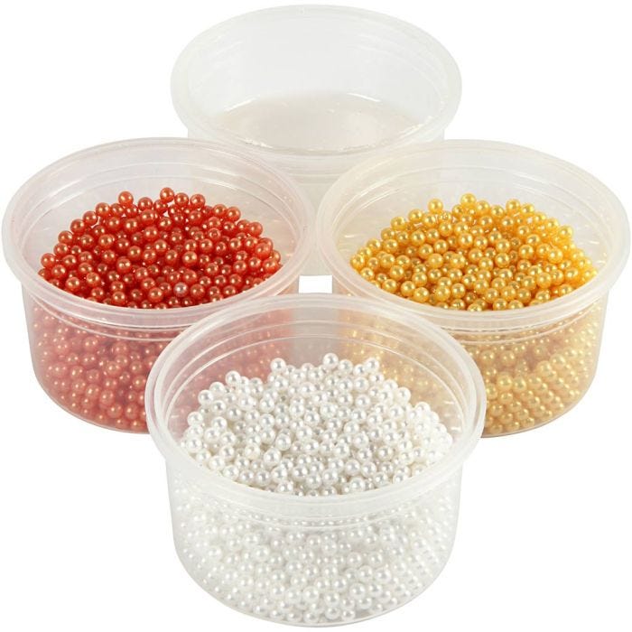 Pearl Clay®, naranja, blanco, amarillo, 3x25+38 gr, 1 set