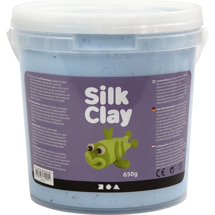 Silk Clay®, azul neón, 650 gr/ 1 cubo