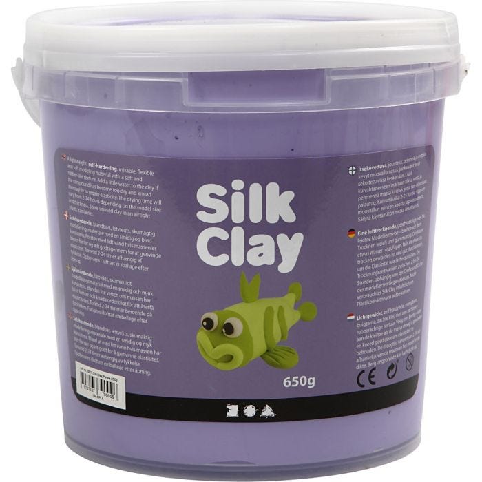 Silk Clay® , morado, 650 gr/ 1 cubo