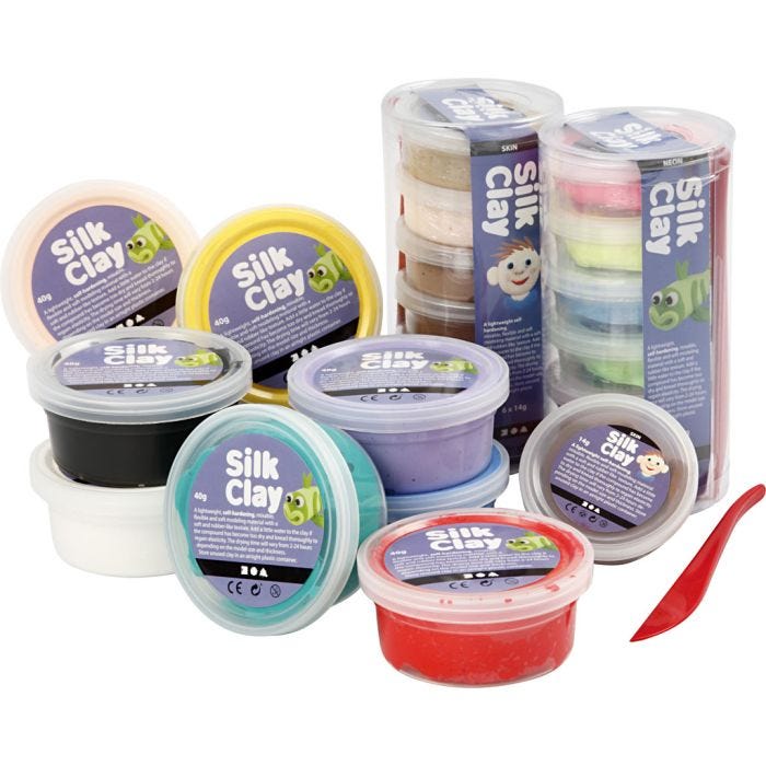 Silk Clay® , surtido de colores, 22 bote/ 1 paquete