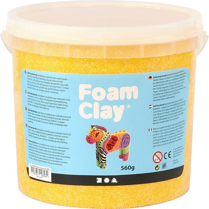 Foam Clay®, amarillo, 560 gr/ 1 cubo