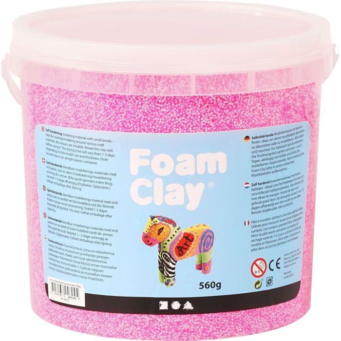 Foam Clay®, rosa neón, 560 gr/ 1 cubo