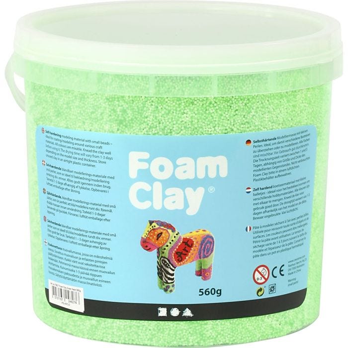 Foam Clay®, verde neón, 560 gr/ 1 cubo