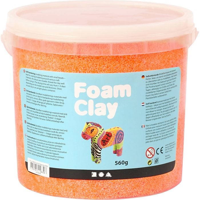 Foam Clay®, naranja neón, 560 gr/ 1 cubo