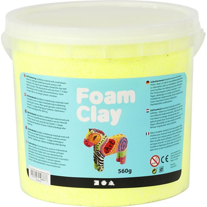 Foam Clay®, amarillo neón, 560gr/ 1 cubo