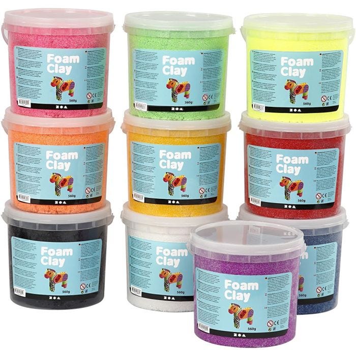 Foam Clay®, surtido de colores, 10x560 gr/ 1 paquete