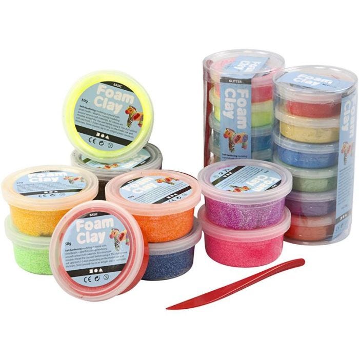 Foam Clay®, surtido de colores, 22 bote/ 1 set