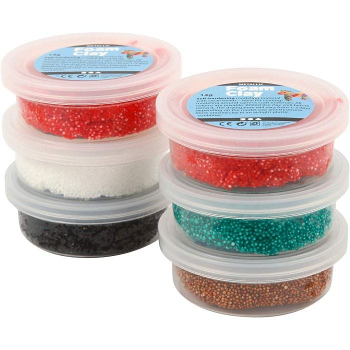 Foam Clay®, colores navideños, 6x14 gr/ 1 paquete