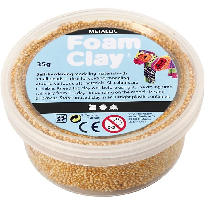 Foam Clay®, Metálica, dorado, 35 gr/ 1 bote