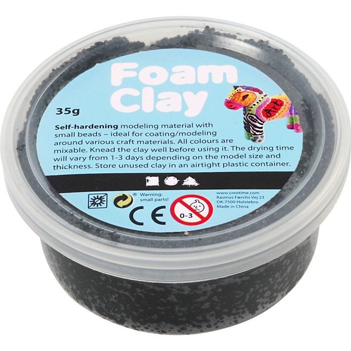 Foam Clay®, negro, 35gr/ 1 bote