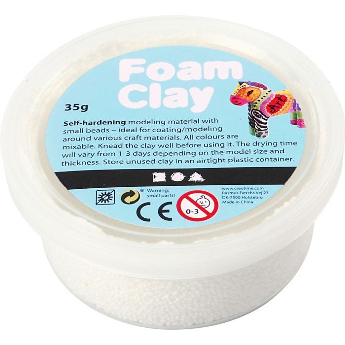 Foam Clay®, blanco, 35gr/ 1 bote