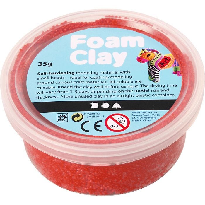 Foam Clay®, rojo, 35 gr/ 1 bote