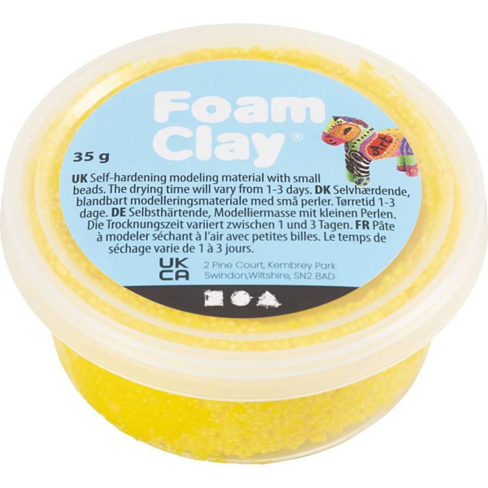 Foam Clay®, amarillo, 35 gr/ 1 bote