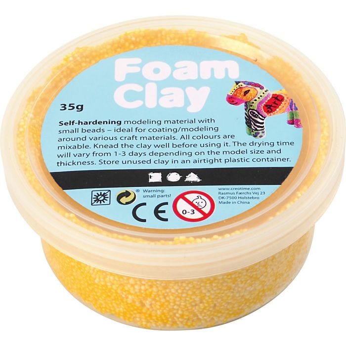 Foam Clay®, amarillo, 35 gr/ 1 bote