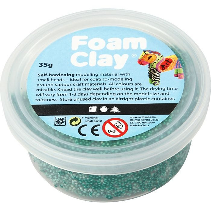 Foam Clay®, verde oscuro, 35 gr/ 1 bote