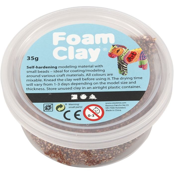 Foam Clay®, marrón, 35 gr/ 1 bote