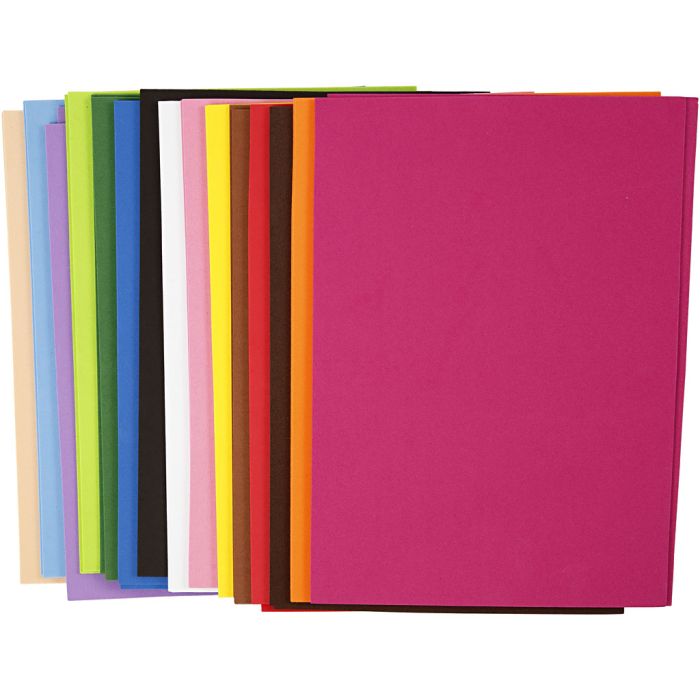 Espuma EVA, A4, hoja 210x297 mm, grosor 2 mm, 30 hojas stdas/ 1 paquete