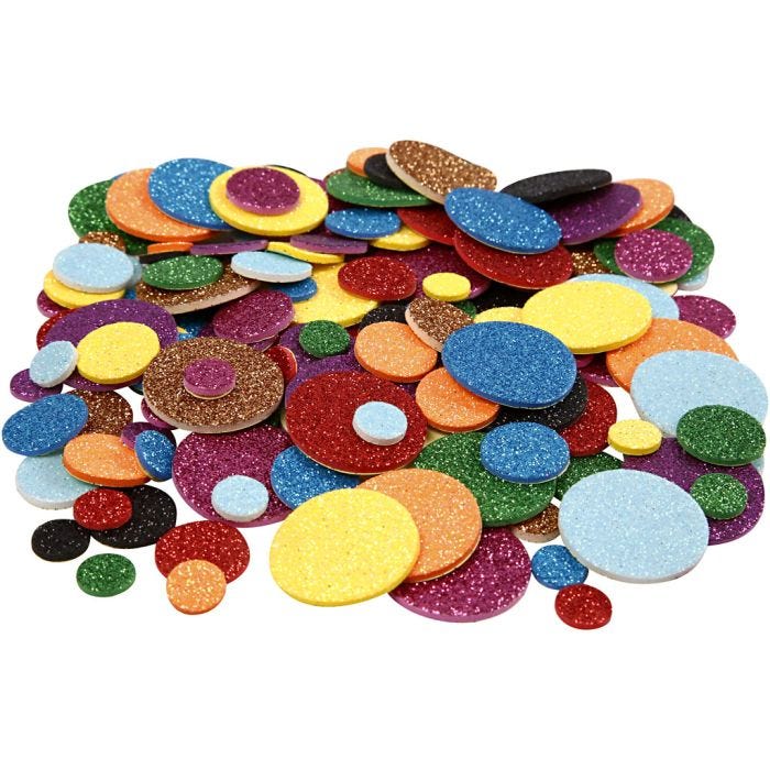 Círculos de goma EVA, 12+20+32 mm, 1000stdas/ 1 paquete