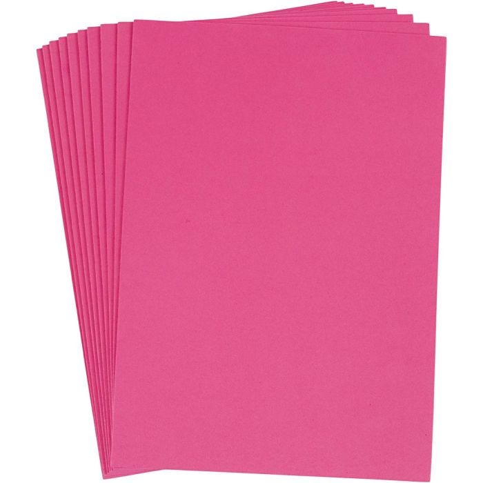 Espuma EVA, A4, hoja 210x297 mm, grosor 2 mm, rosa, 10hoja/ 1 paquete