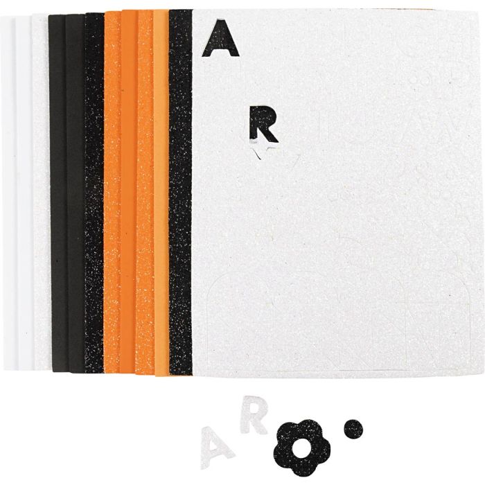 Goma EVA, medidas 14x25 cm, grosor 2 mm, colores, 12 hoja/ 1 paquete