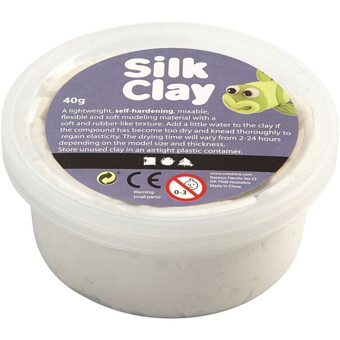 Silk Clay®, blanco, 40 gr/ 1 bote