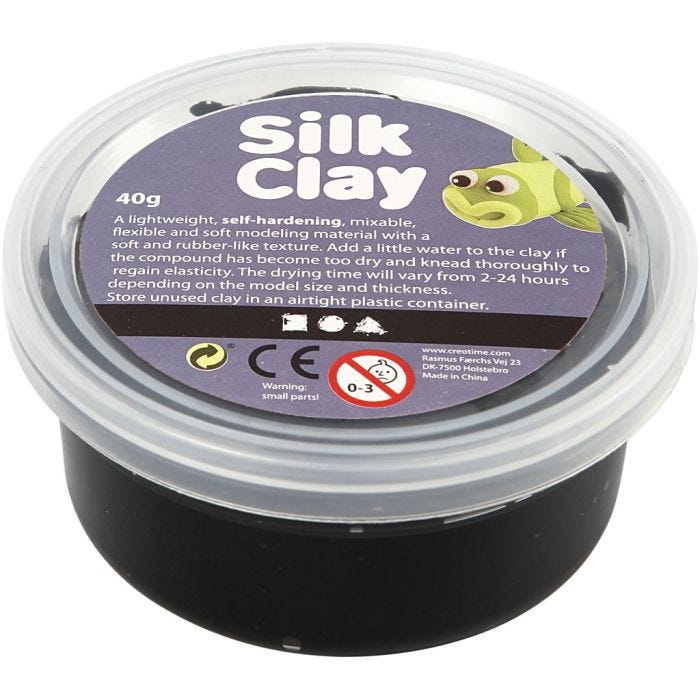 Silk Clay®, negro, 40gr/ 1 bote