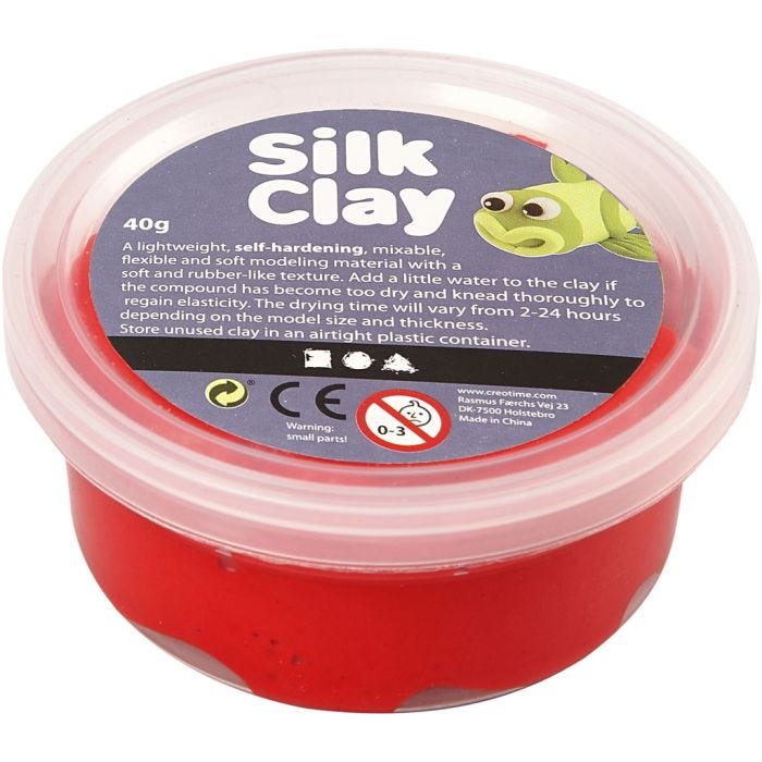 Silk Clay®, rojo, 40 gr/ 1 bote