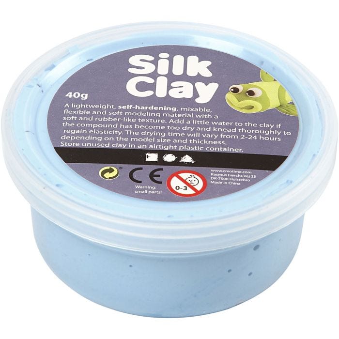 Silk Clay®, azul neón, 40 gr/ 1 bote