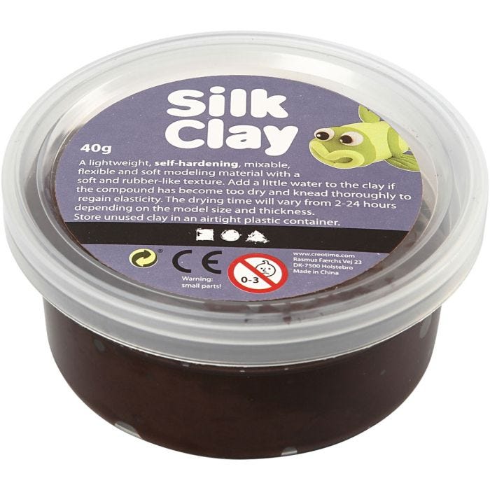 Silk Clay®, marrón, 40 gr/ 1 bote